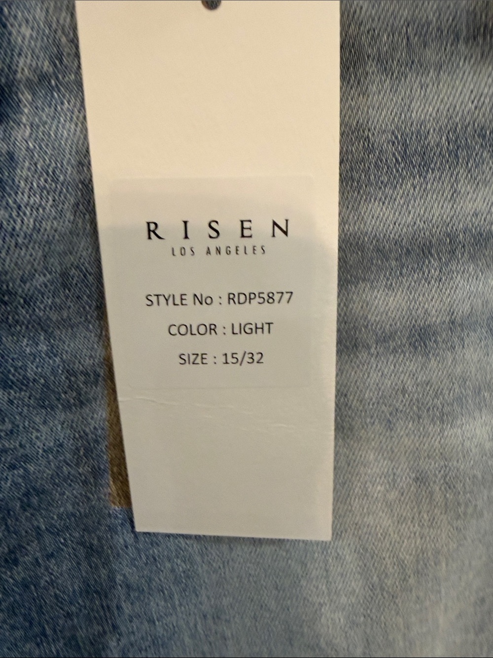 Risen Light Wash Tummy Control High Rise Straight leg Women’s Jeans Sz 15/32 - Picture 4 of 7
